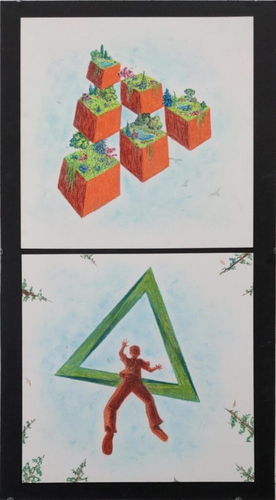 2021 Fall “Impossible Perspective” Oil Pastels on Paper