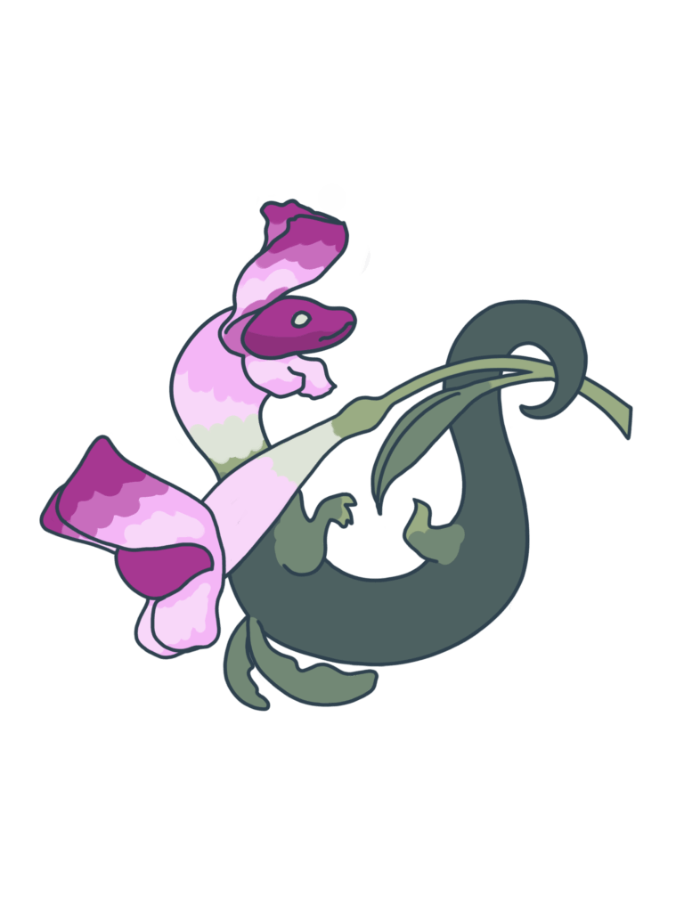 2023 Fall (Floating Purple Snapdragon No Background) Adobe Illustrator + Procreate