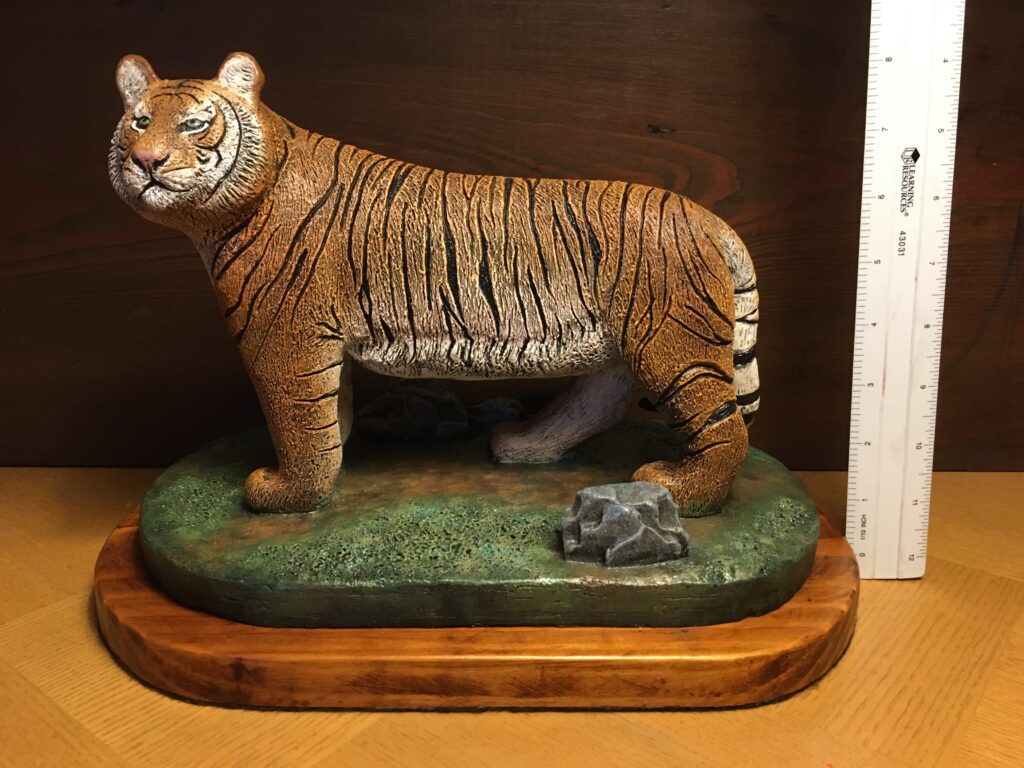 2019 “Tiger” Ceramics, Acrylic, Wood